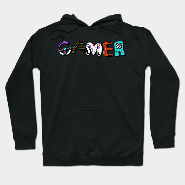 Gamer Letters Hoodie by Xagta